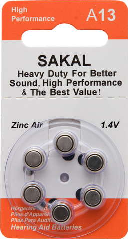 שישיית סוללות Zinc Air A13 למכשירי שמיעה – איכותיות, עוצמתיות ובעלות חיי שימוש ארוכים