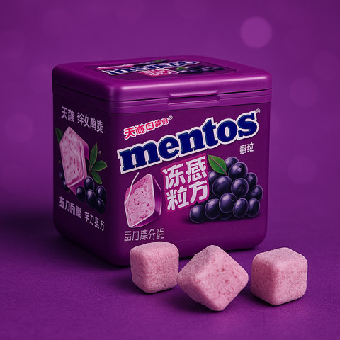 Mentos Ice Grapes מנטוס אייס ללא סוכר מסטיק בטעם ענבים