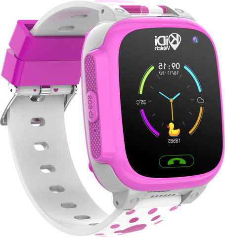 שעון חכם לילדים כולל סים מובנה Kidiwatch קידי ווטש KidiTop 4G ורוד