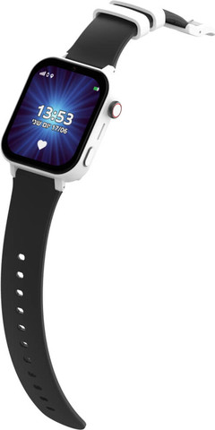שעון חכם לילדים כולל סים מובנה Kidiwatch קידי ווטש KidiChat 2.1 שחור/לבן (זוג רצועות)