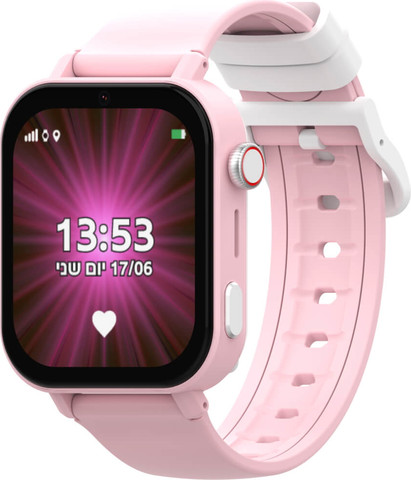 שעון חכם לילדים כולל סים מובנה Kidiwatch קידי ווטש Premium ורוד