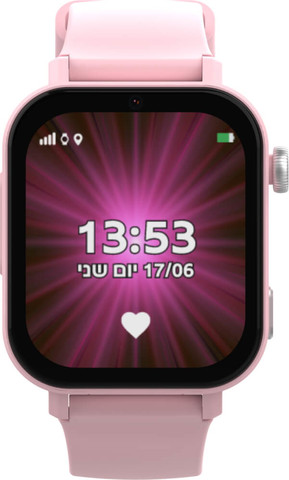 שעון חכם לילדים כולל סים מובנה Kidiwatch קידי ווטש Premium ורוד