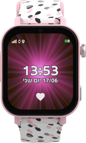 שעון חכם לילדים כולל סים מובנה Kidiwatch קידי ווטש Premium ורוד