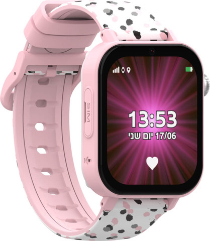 שעון חכם לילדים כולל סים מובנה Kidiwatch קידי ווטש Premium ורוד