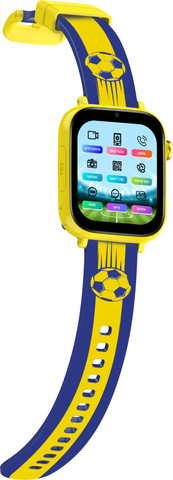 שעון חכם לילדים כולל סים מובנה Kidiwatch קידי ווטש כדורגל כחול צהוב