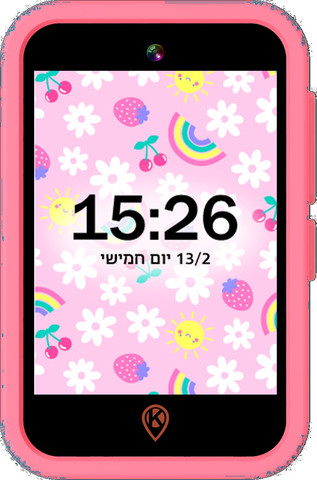 הטלפון החכם הראשון שלי דגם KidiPhone Plus צבע ורוד
