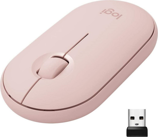 עכבר אלחוטי Logitech לוג'יטק Pebble M350 ורוד