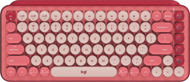 מקלדת מכאנית אלחוטית Logitech לוג'יטק POP Keys אדום - ורוד