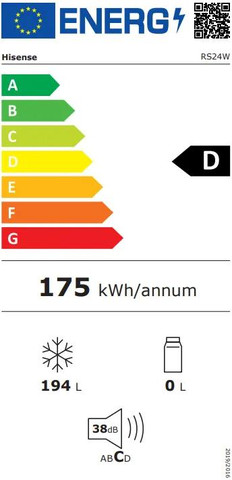 מקפיא 6 מגירות - 194 ליטר Hisense הייסנס RS24W לבן