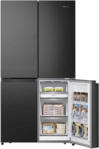 מקרר 4 דלתות 606 ליטר Hisense RQ72-BK נירוסטה מושחרת