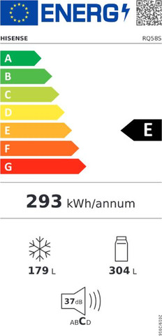 מקרר 4 דלתות 483 ליטר Hisense RQ58S נירוסטה