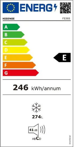 מקפיא 7 תאים 274 ליטר Hisense FS36S נירוסטה