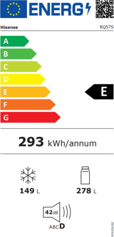 מקרר 4 דלתות 427 ליטר Hisense RQ57S נירוסטה