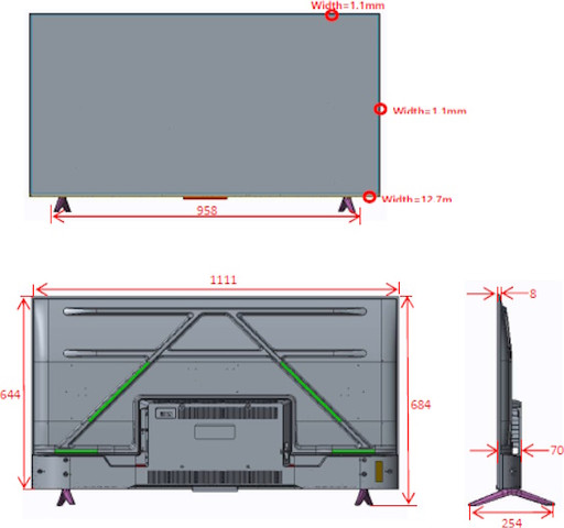 טלוויזיה חכמה 50" TCL UHD 4K טי.סי.אל 50P755