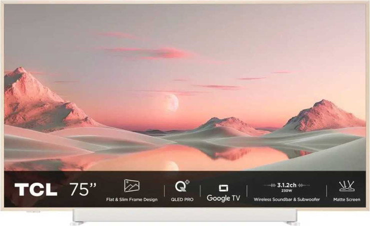 טלוויזיה חכמה 55" QLED 4K כולל סאונד בר TCL טי.סי.אל NXTVISION A300 Pro 55A300