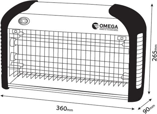קטלן יתושים 2x8W ‏Omega אומגה Mechani 16W