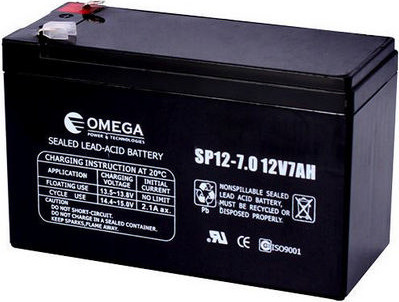 מצבר עפרת   OMEGA  12V-7AH