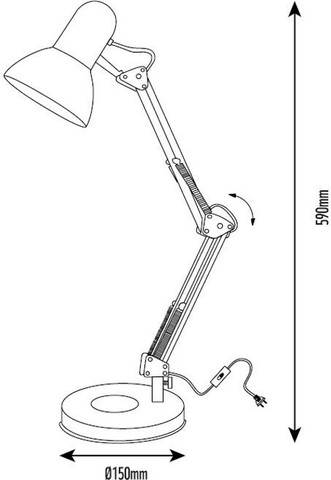 מנורת שולחן מעוצבת מתכווננת Omega אומגה Flamingo לבן