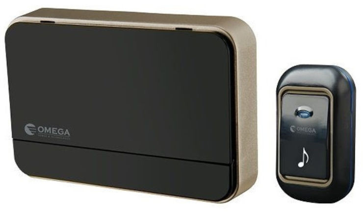 פעמון דלת אלחוטי דיגיטלי Omega אומגה DB182-B-BK