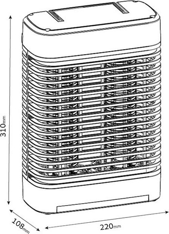 קטלן יתושים 2x8W ‏Omega אומגה Twin 16W לבן