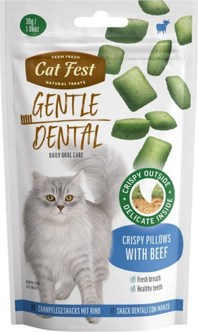 Cat Fest | חטיף דנטלי כריות לחתול בטעם בקר