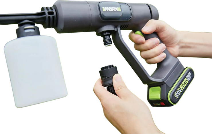 מכשיר שטיפה בלחץ WORX 20V - גוף בלבד וורקס WU623.9 - גוף בלבד