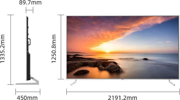 טלוויזיה חכמה 98" QLED Quantum Dot 4K ‏CHiQ צ'יק U98QF8TG Pro