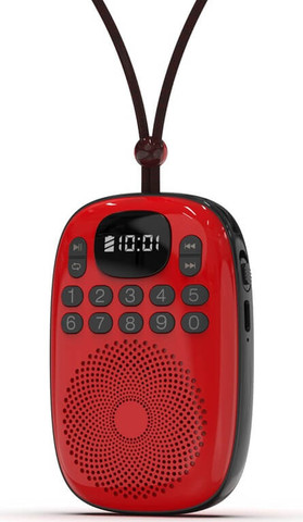 מיני רדיו FM משולב עם רמקול בלוטוס ונגן MP3 - צג דיגיטלי - V15
