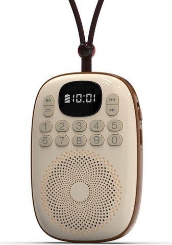מיני רדיו FM משולב עם רמקול בלוטוס ונגן MP3 - צג דיגיטלי - V15
