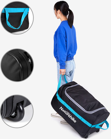 תיק נסיעות גדול מתקפל עם גלגלים 110 ליטר Travelling Suitcase NATUREHIKE