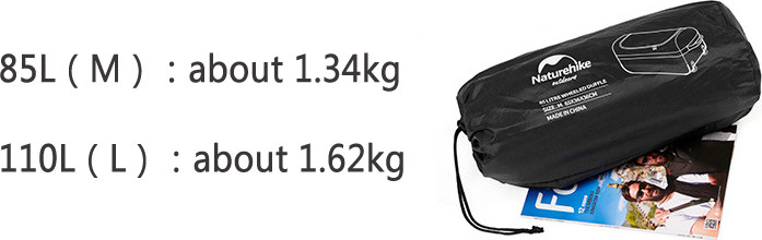 תיק נסיעות גדול מתקפל עם גלגלים 110 ליטר Travelling Suitcase NATUREHIKE