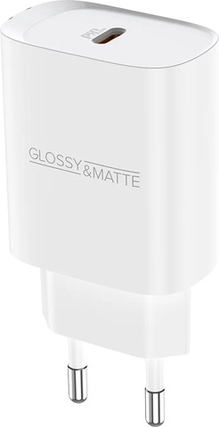 ראש מטען קיר מהיר עם יציאת TYPE-C בעוצמה 20W - מבית GLOSSY&MATTE