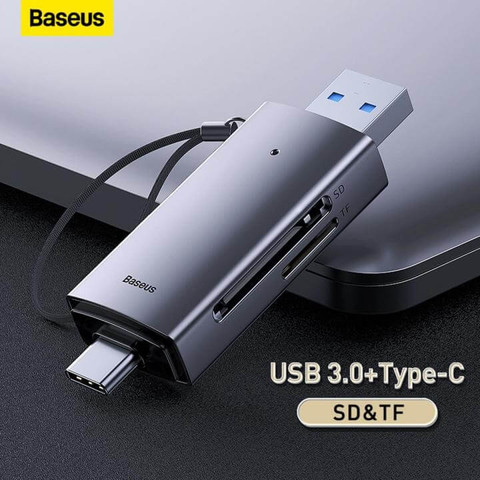 קורא כרטיסים מהיר TYPE C / USB3.0 - מיקרו SD ו- SD