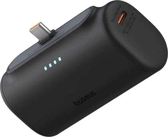 סוללת גיבוי Baseus 5000mAh בזאוס Compact Power Bank Type-C 5000mAh שחור