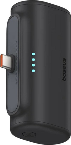 סוללת גיבוי Baseus 5000mAh בזאוס Compact Power Bank Type-C 5000mAh שחור