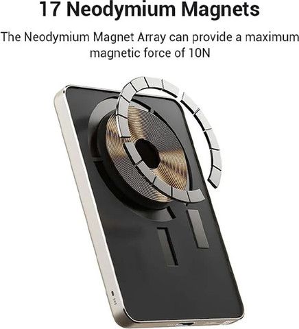 סוללת גיבוי מגנטית דקה במיוחד Xiaomi 5000mAh שיאומי Super Slim Magnetic Power Bank זהב