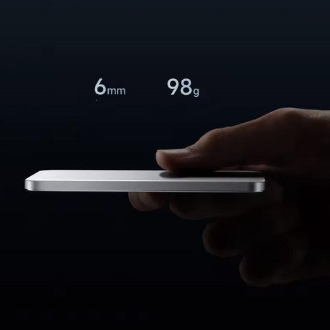 סוללת גיבוי מגנטית אולטרה דקה Xiaomi 5000mAh שיאומי UltraThin Magnetic Power Bank 5000mAh כסוף