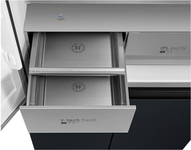 מקרר 4 דלתות 515 ליטר Midea MDRM706BIL70 נירו' מושחר