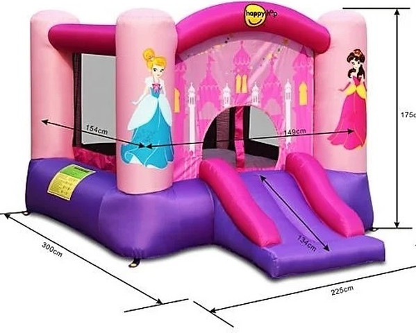 טירה מתנפחת Happy Hop הפי-הופ Princess Slide and Hoop Bouncer 9201P