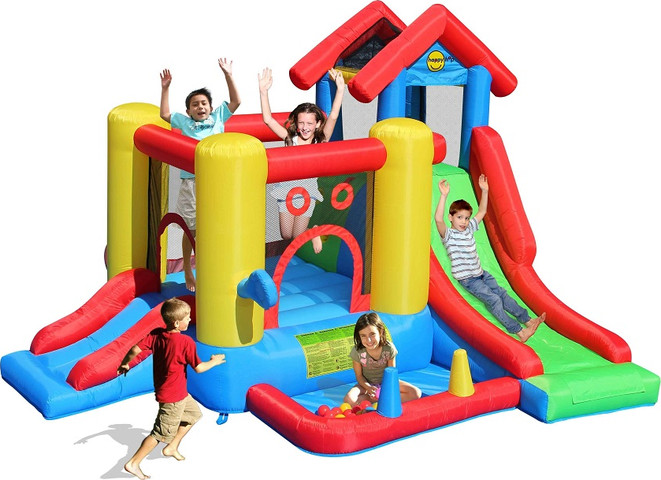 מתקן מתנפח לילדים Happy Hop הפי-הופ Seven In One Play House 9019