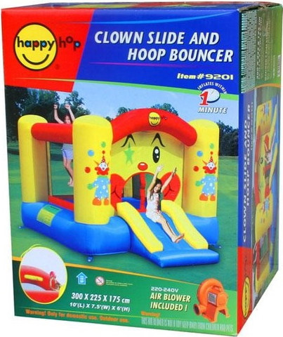 טירה מתנפחת Happy Hop הפי-הופ Clown Slide and Hoop Bouncer 9201