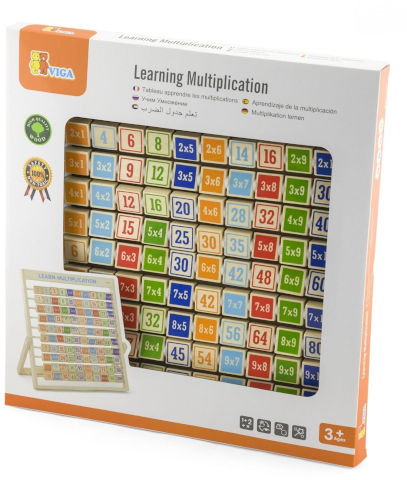 חשבוניה מעץ ללימוד לוח הכפל עד 100