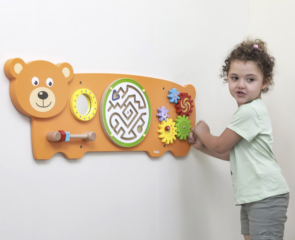 לוח פעילות גדול לתליה על קיר 3 פעילויות - דוב