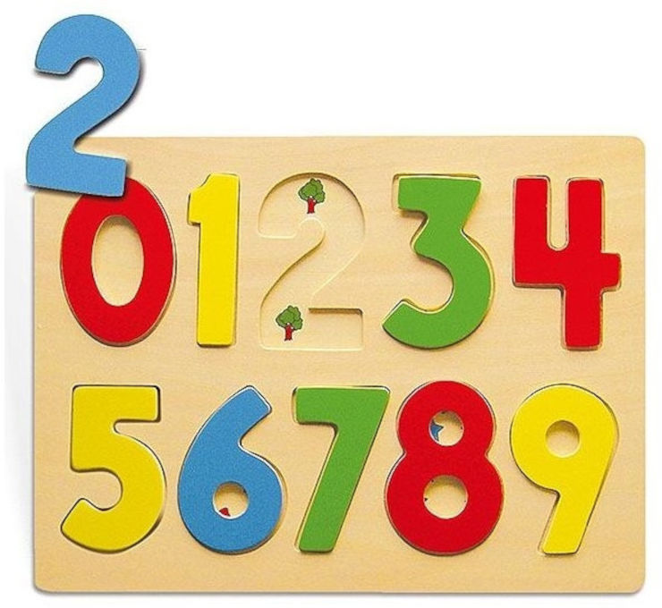 פאזל לימוד מספרים מעץ 0-9