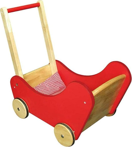 עגלת בובה אדומה