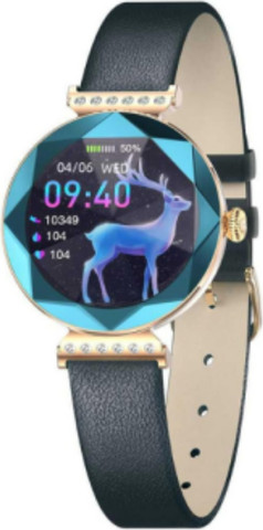 Green Lion Swarovski Smart Watch בצבע כחול