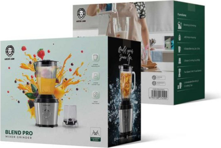 Green Lion Blend Pro Mixer Grinder 500W 1500mL בצבע סילבר