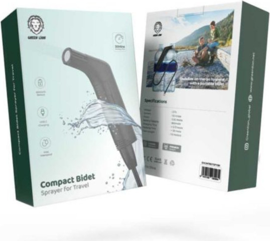 Green Lion Compact Bidet Sprayer 800mAh בצבע שחור