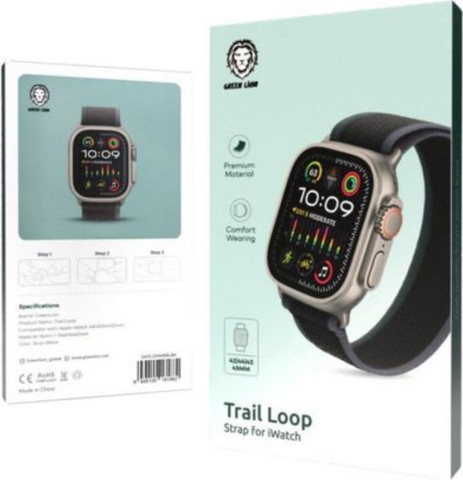 Green Lion Trail Loop Nylon Strap בצבע שחור+כחול