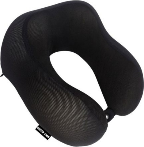 Green Lion Memory Foam Neck Pillow בצבע שחור